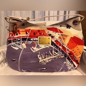 Authentic Louis Vuitton Gilliera Handbag Riviera Cruise Canvas GM Multicolor